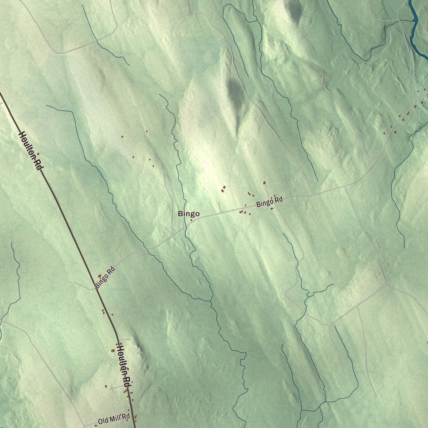 Street and neighborhood detail from the Waite, Maine map