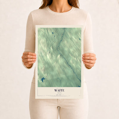 Waite, Maine map print - 12 x 18 archival matte print