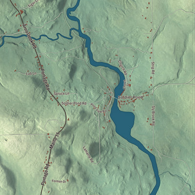 Street and neighborhood detail from the Wallagrass, Maine map