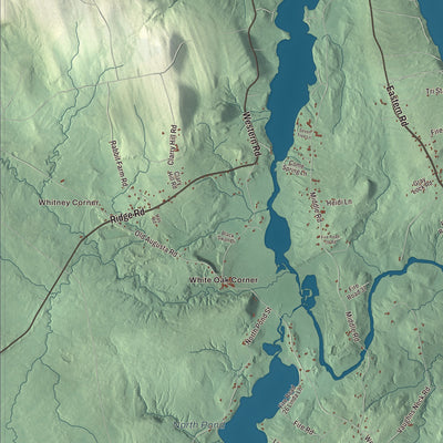 Street and neighborhood detail from the Warren, Maine map