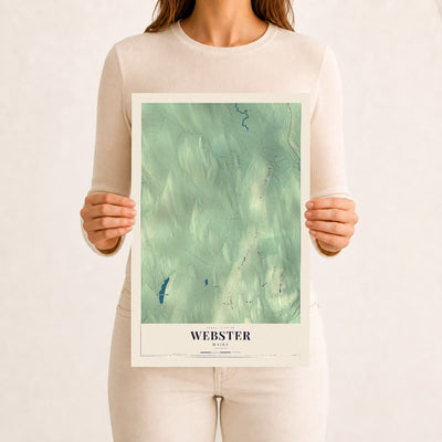 Webster, Maine map print - 12 x 18 archival matte print