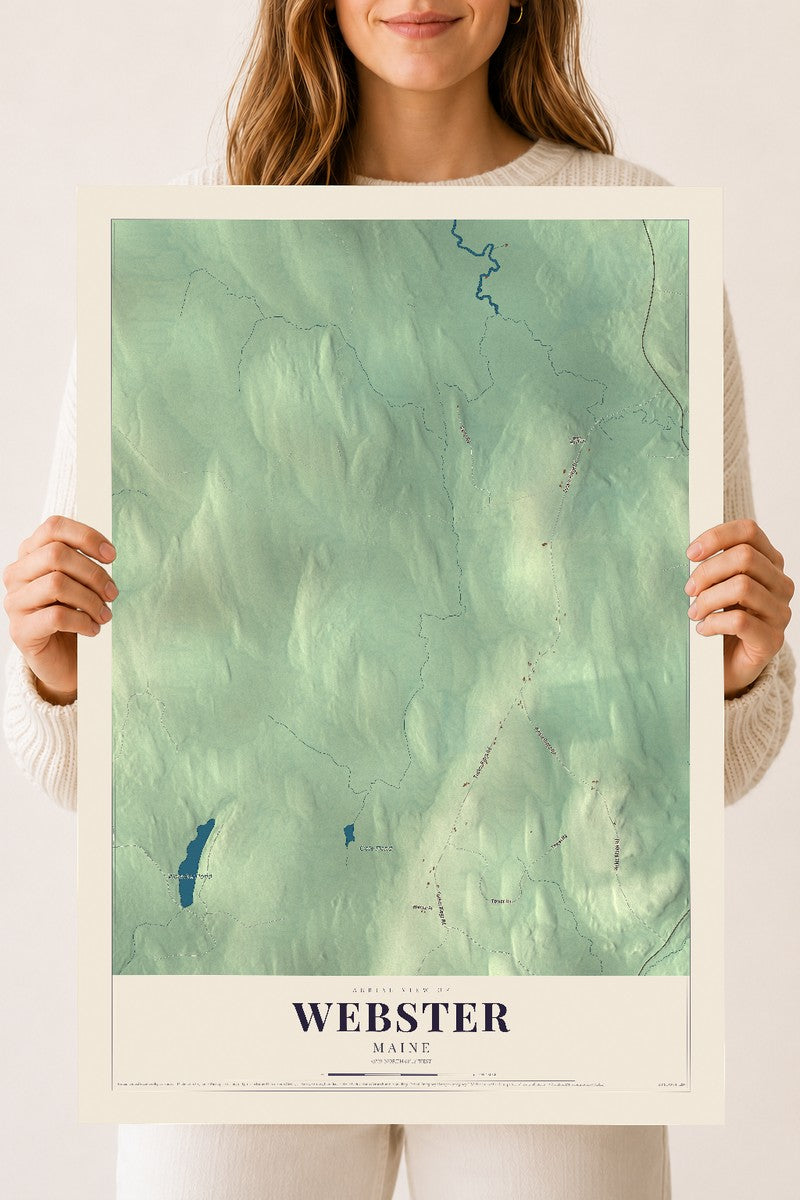 Webster, Maine map print - 18 x 24 archival matte print