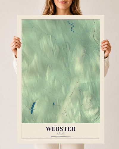 Webster, Maine map print - 24 x 36 archival matte print