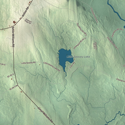 Terrain and local geography detail from the Wesley, Maine map