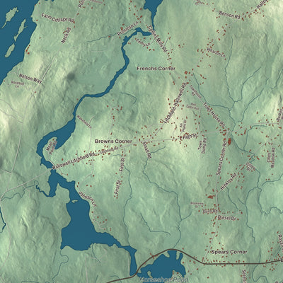 Street and neighborhood detail from the West Gardiner, Maine map