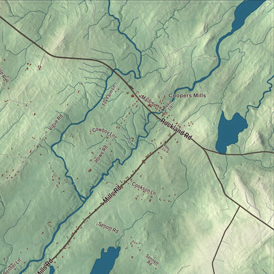 Street and neighborhood detail from the Whitefield, Maine map