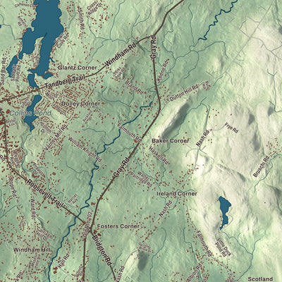 Street and neighborhood detail from the Windham, Maine map