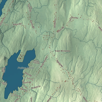 Street and neighborhood detail from the Winslow, Maine map