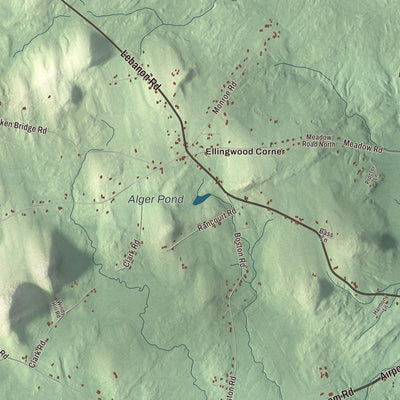 Terrain and local geography detail from the Winterport, Maine map