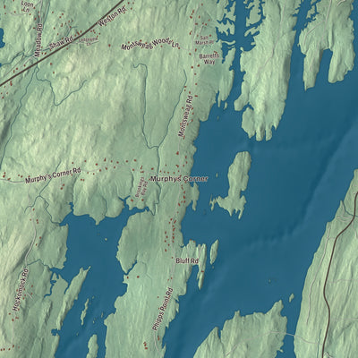 Street and neighborhood detail from the Woolwich, Maine map