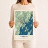 Map of Yarmouth, Maine, 12 x 18 inch unframed archival matte print