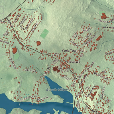 Street and neighborhood detail from the York Harbor, Maine map