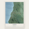 Alden, Michigan map print, the full design