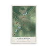 Map of Bangor, Michigan, 12 x 18 inch unframed archival matte print