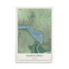 Map of Barton Hills, Michigan, 12 x 18 inch unframed archival matte print