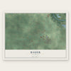 Bauer, Michigan map print, the full design