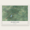 Beadle Lake, Michigan map print, the full design