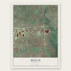 Beech, Michigan map print, the full design