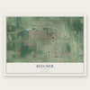 Beecher, Michigan map print, the full design