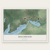 Beechwood, Michigan map print, the full design