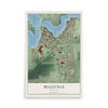 Map of Belleville, Michigan, 12 x 18 inch unframed archival matte print