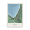 Map of Beulah, Michigan, 12 x 18 inch unframed archival matte print