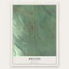 Brutus, Michigan map print, the full design