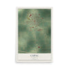 Map of Capac, Michigan, 12 x 18 inch unframed archival matte print