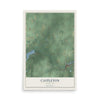 Map of Castleton, Michigan, 12 x 18 inch unframed archival matte print