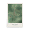 Map of Clifford, Michigan, 12 x 18 inch unframed archival matte print