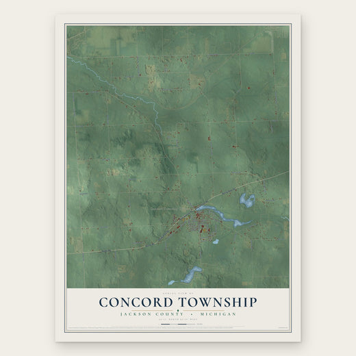 Concord Township, Michigan map print, the full design