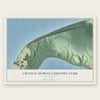 Crystal Downs Country Club, Michigan map print, the full design