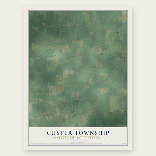 Custer Township, Sanilac County, Michigan map print, the full design