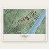 Delray, Michigan map print, the full design