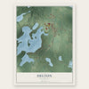 Delton, Michigan map print, the full design