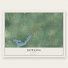 Dowling, Michigan map print, the full design
