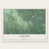 Fairview, Michigan map print, the full design