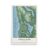 Map of Forest Home, Michigan, 12 x 18 inch unframed archival matte print