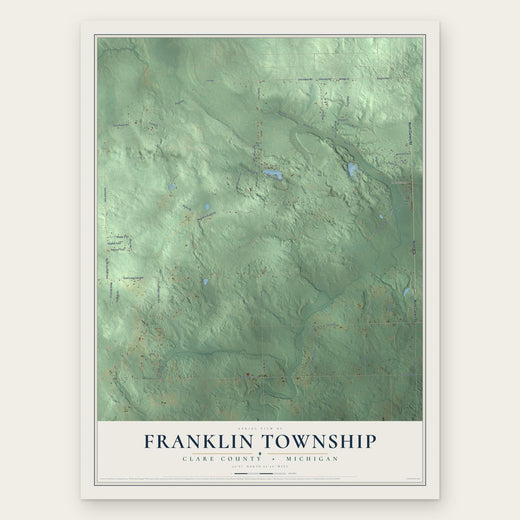 Franklin Township, Clare County, Michigan map print, the full design