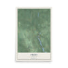Map of Frost, Michigan, 12 x 18 inch unframed archival matte print