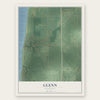 Glenn, Michigan map print, the full design