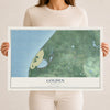 Map of Golden, Michigan, 12 x 18 inch unframed archival matte print