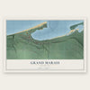 Grand Marais, Michigan map print, the full design