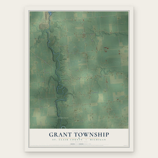 Grant Township, St. Clair County, Michigan map print, the full design
