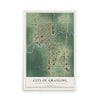 Map of Grayling, Michigan, 12 x 18 inch unframed archival matte print