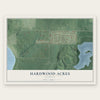 Hardwood Acres, Michigan map print, the full design