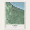 Harvey, Michigan map print, the full design