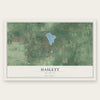 Haslett, Michigan map print, the full design