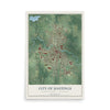 Map of Hastings, Michigan, 12 x 18 inch unframed archival matte print