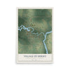 Map of Hersey, Michigan, 12 x 18 inch unframed archival matte print